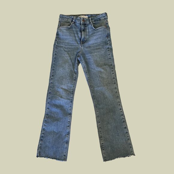 Zara High Rise Straight Leg Jeans - Picture 1 of 4